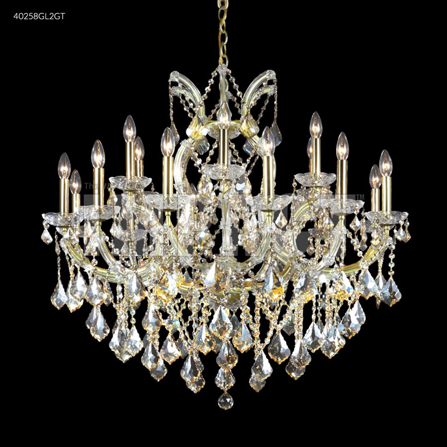 Maria Theresa 18 Arm Chandelier - IMPERIAL Crystal (Golden Teak)