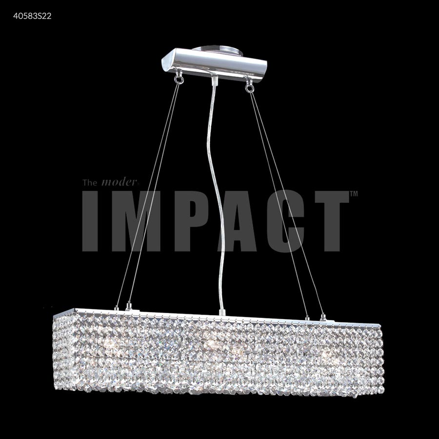 Contemporary Linear Chandelier - IMPERIAL Crystal (Clear)