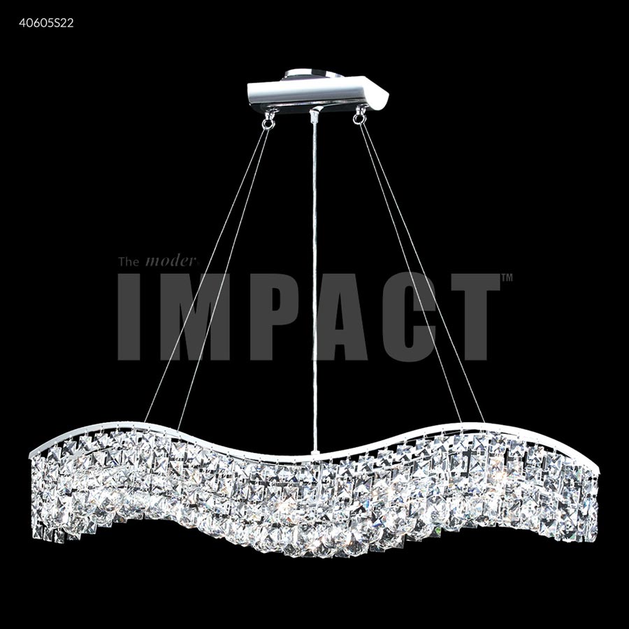 Contemporary Wave Chandelier - IMPERIAL Crystal (Clear)