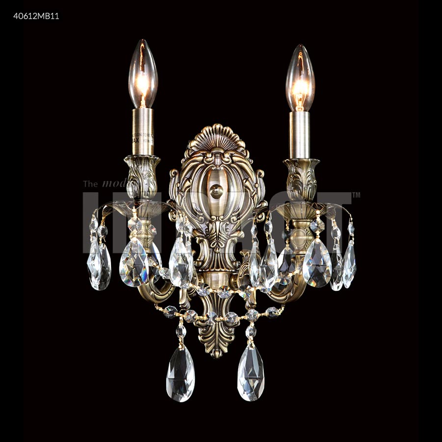 Brindisi 2 Arm Wall Sconce - SPECTRA CRYSTAL by Swarovski -Clear