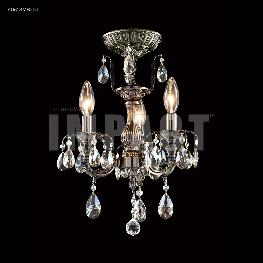 Brindisi 3 Arm Dual Mount - IMPERIAL Crystal (Golden Teak)