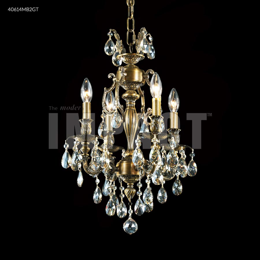 Brindisi 4 Arm Chandelier - IMPERIAL Crystal (Golden Teak)