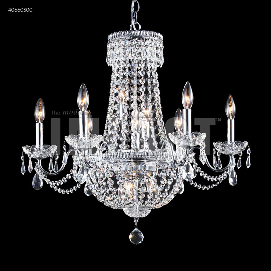 Imperial Empire 6 Arm Chandelier - Swarovski crystals (Clear)