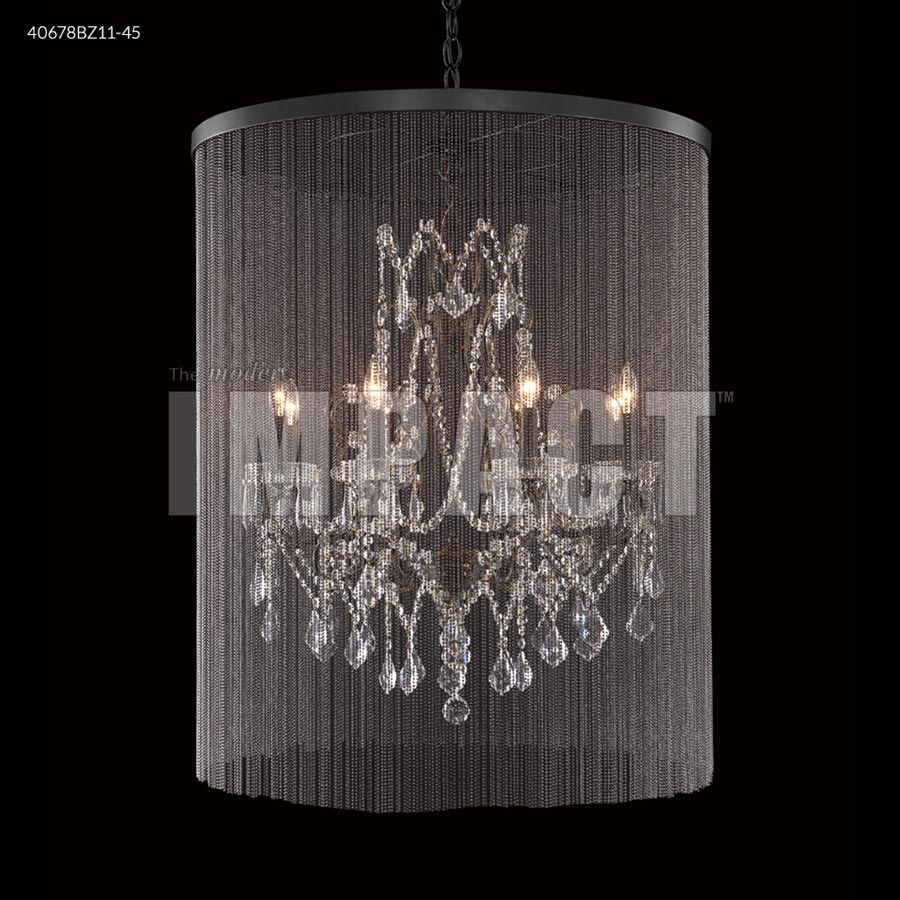 Charleston 8 Arm Chand w/Veil (SB) - SPECTRA CRYSTAL by Swarovski -Clear