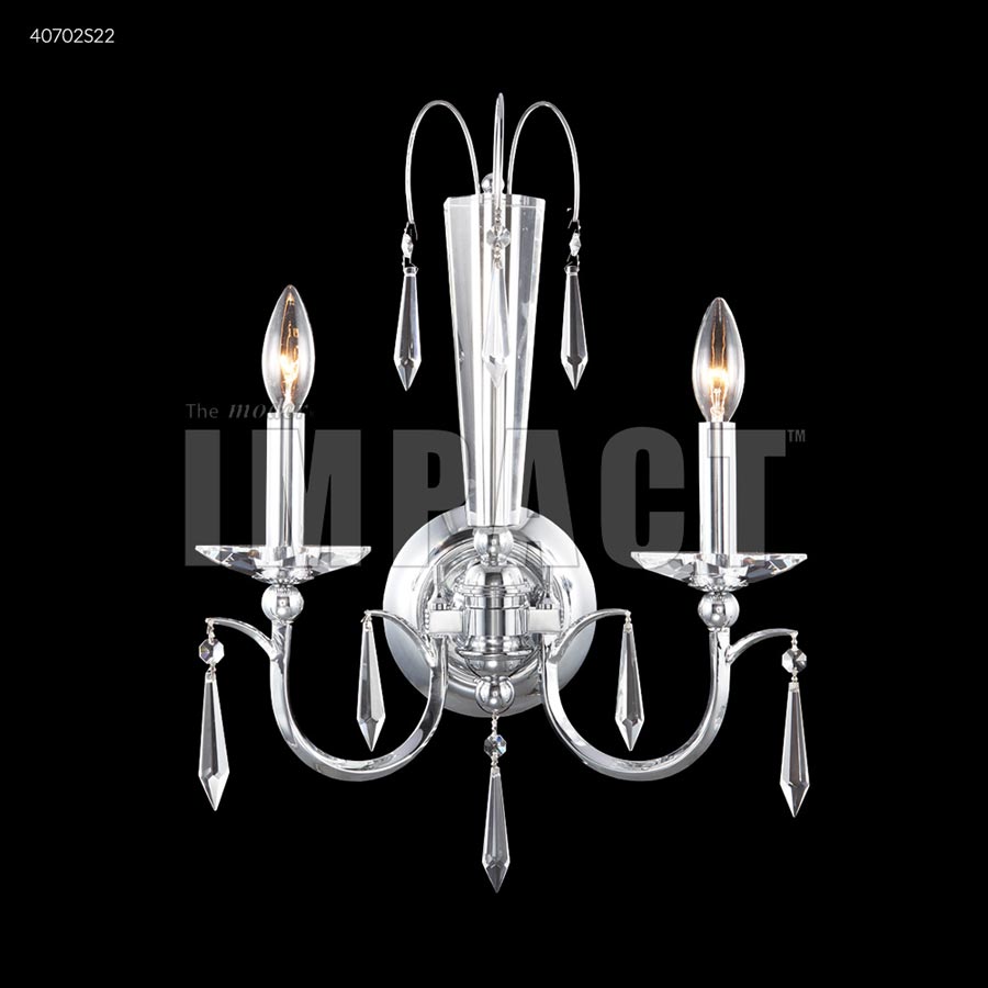 Contemporary 2 Arm Wall Sconce - IMPERIAL Crystal (Clear)