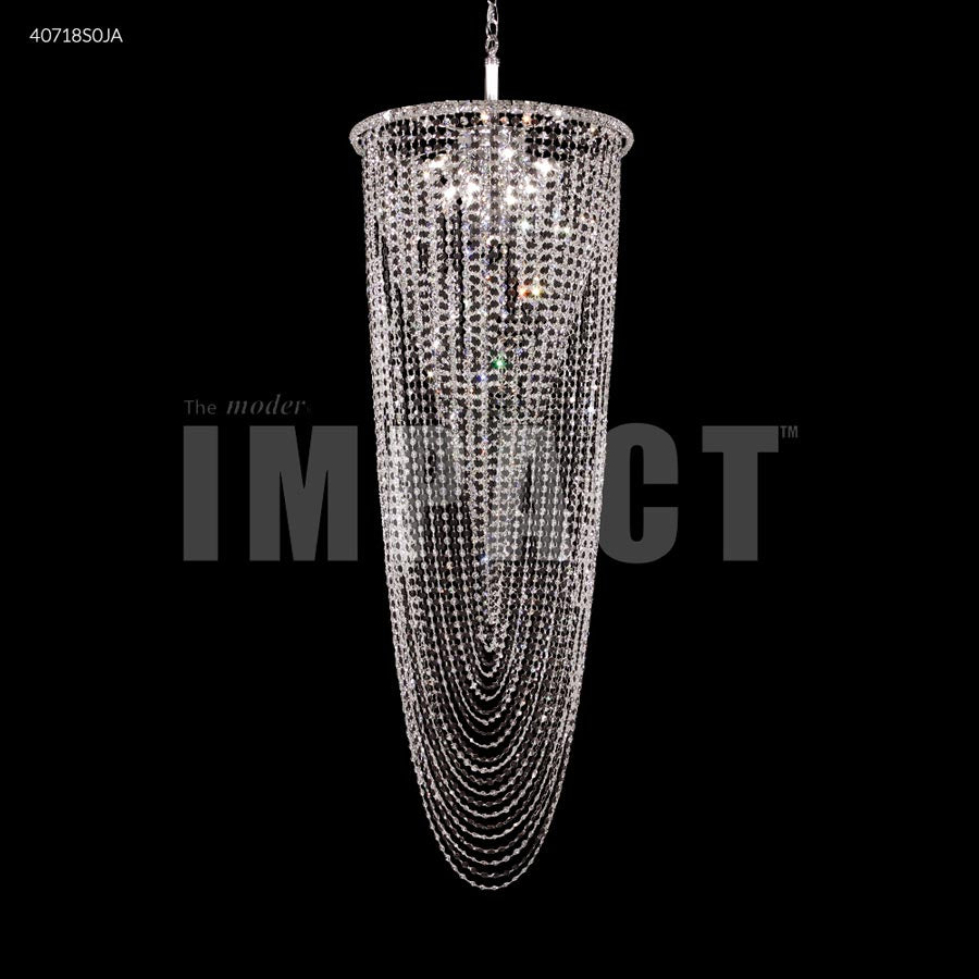 Contemporary Entry Chandelier - Swarovski (Clear w/Black Accents)