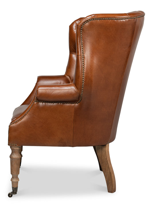Welsh Leather Chair Vintage Havana