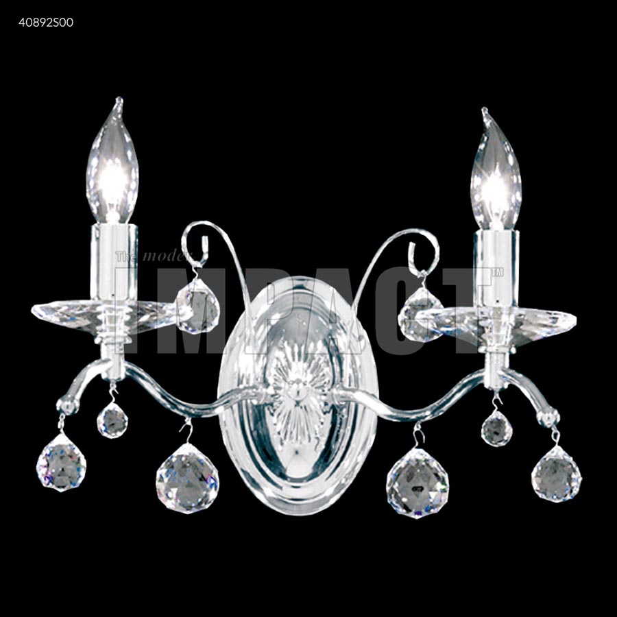 Regalia 2 Arm Wall Sconce - Swarovski crystals (Clear)
