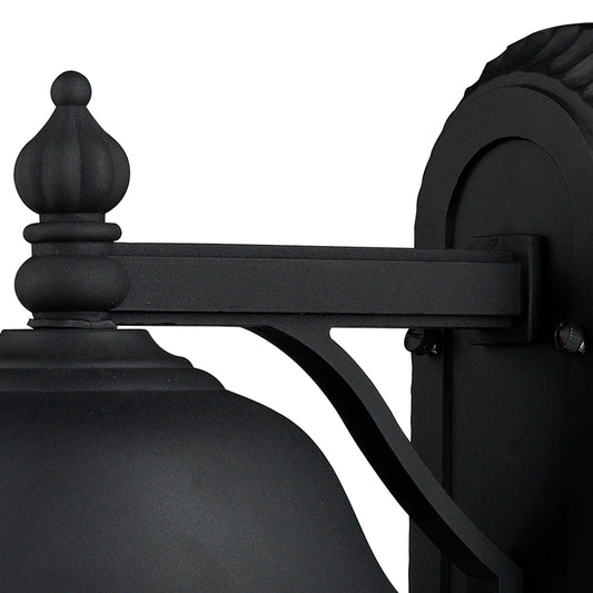 Lapuente 1-Light Outdoor LED Wall Mount in Matte Black