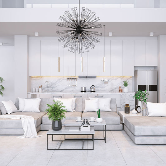 35-LIGHT 54IN GRAND CHANDELIER