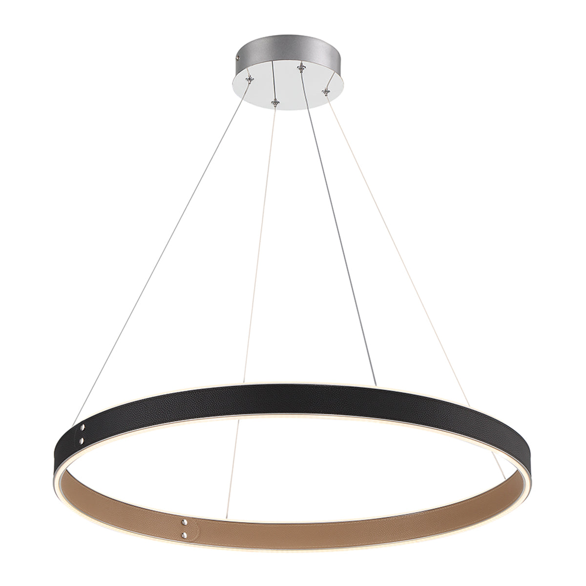 29" INTEGRATED VEGAN LEATHER LED PENDANT