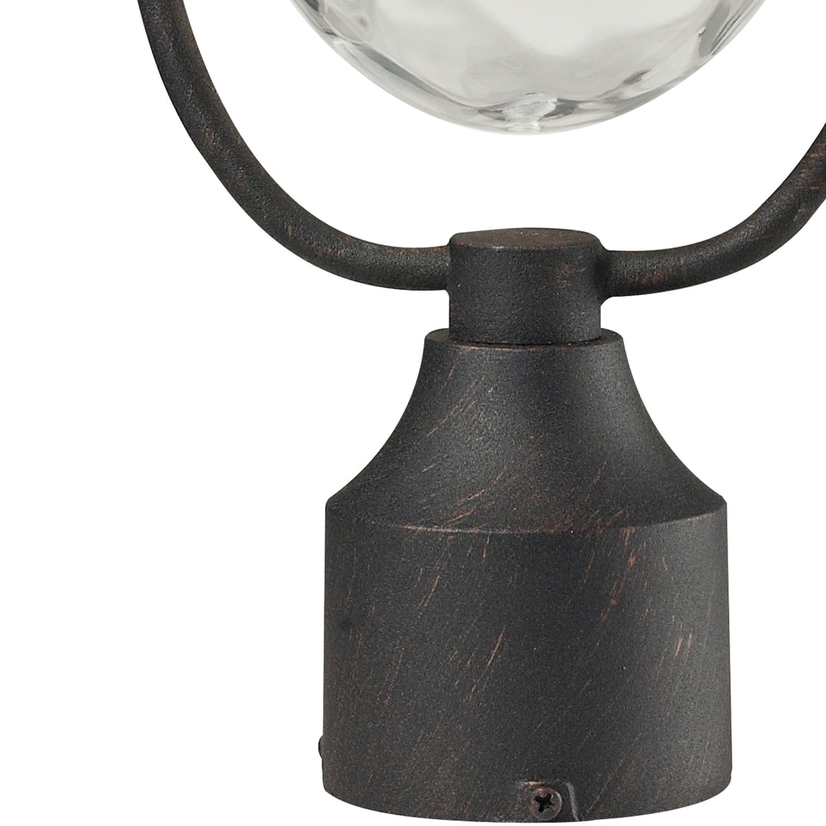 1 light post mount in Weathered Charcoal