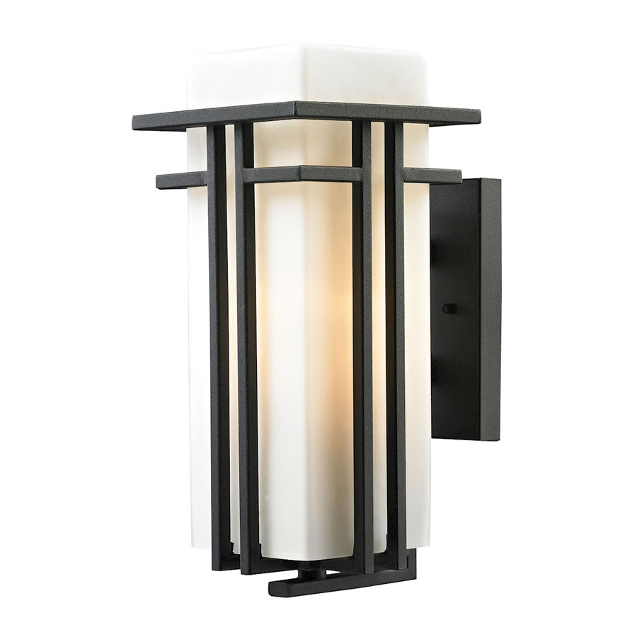 Croftwell Collection 1 light outdoor sconce in Textured Matte Black