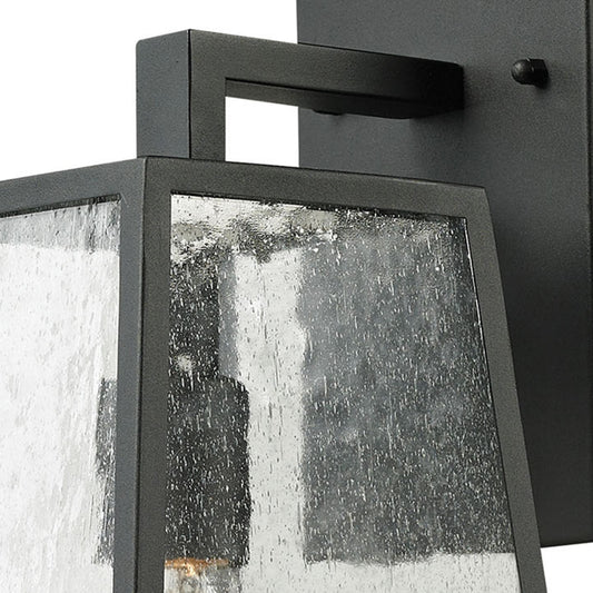 Meditterano Collection 1 light outdoor sconce in Textured Matte Black