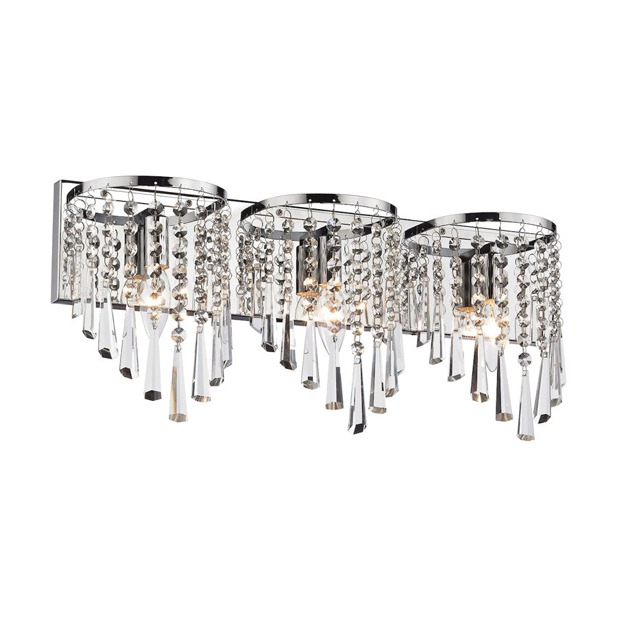 Jariah 3 Light Vanity in Polished Chrome