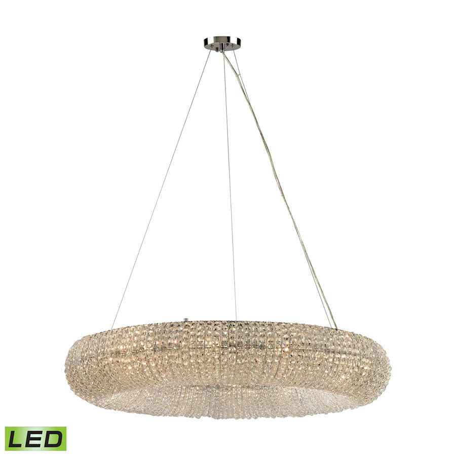 Crystal Ring 12 Light LED Chandelier in Polished Chrome