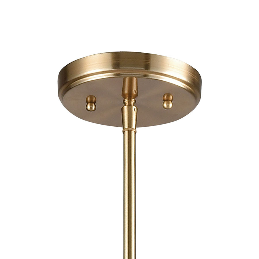 Delphine 6 Chandelier Satin Brass