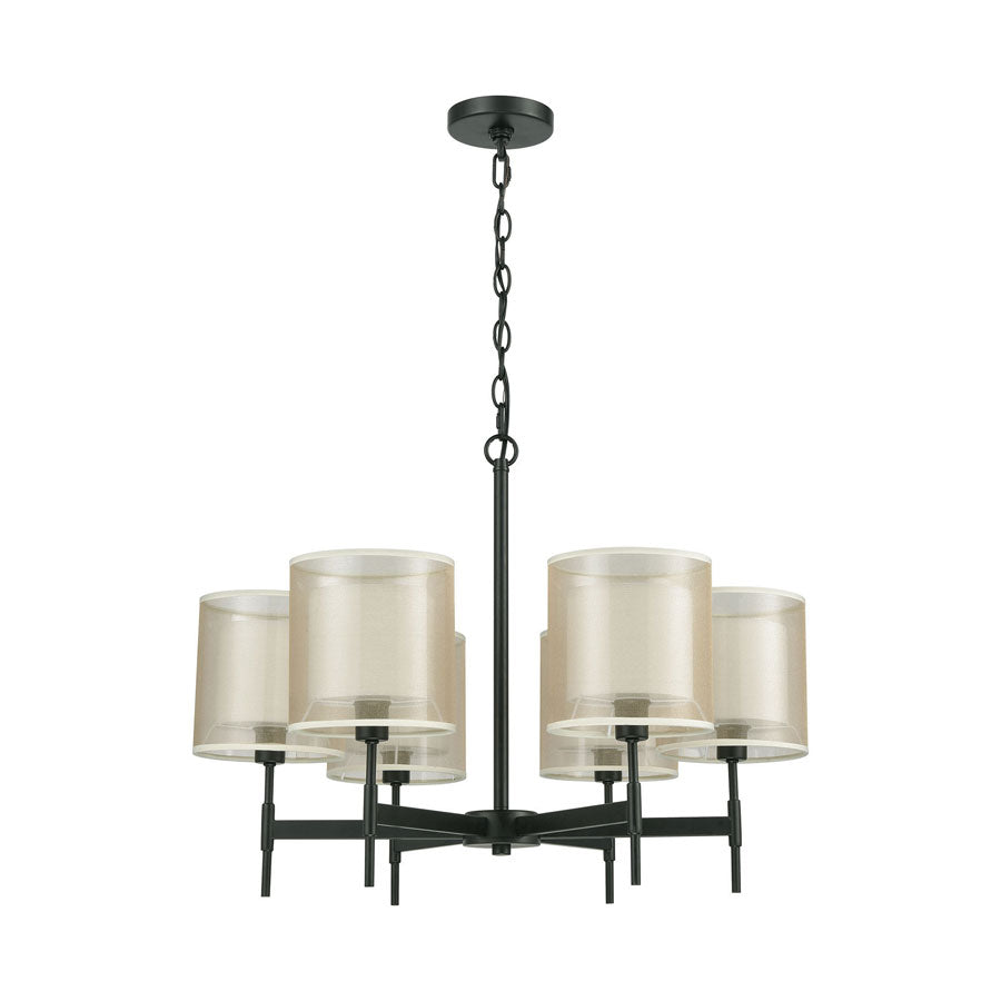 Ashland 6 Chandelier Matte Black