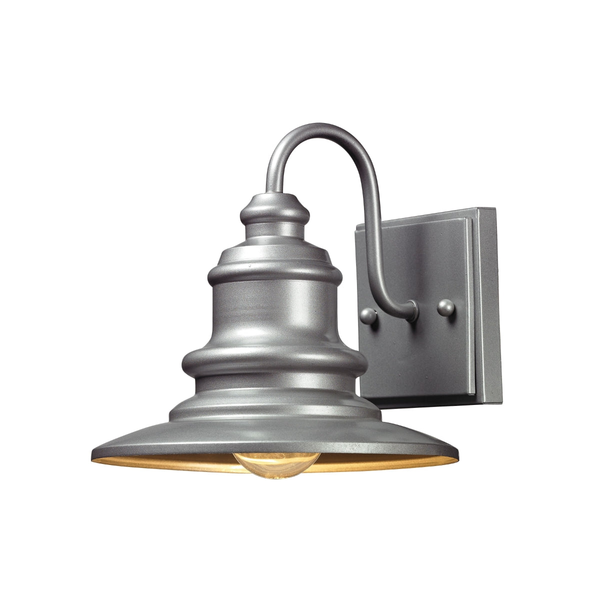 1 light outdoor sconce in matte silver