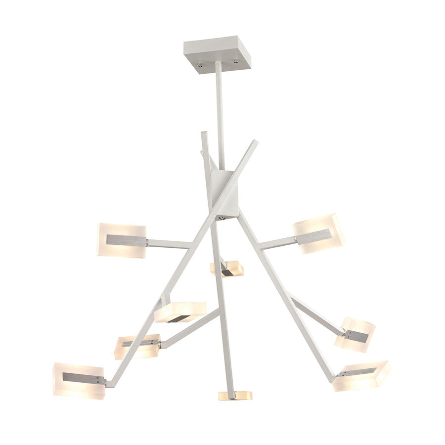 Svelta 9 Light Chandelier in Matte Silver