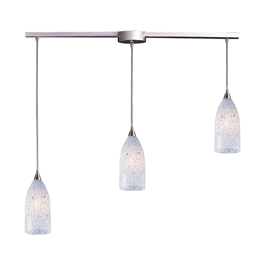 Verona Collection 3 Lt Linear Bar Snow White Glass