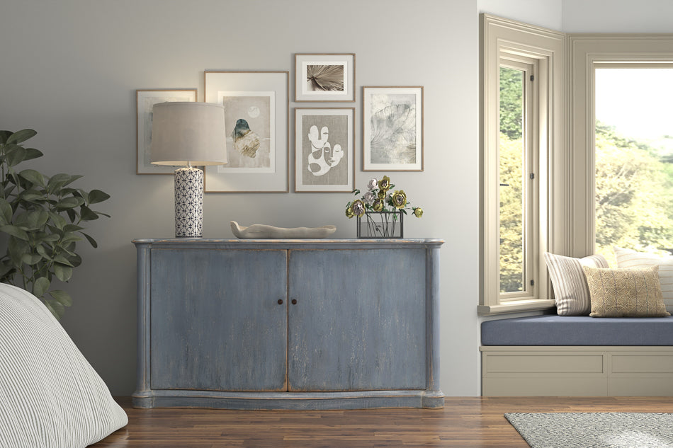 Columns Bowfront Sideboard Blue