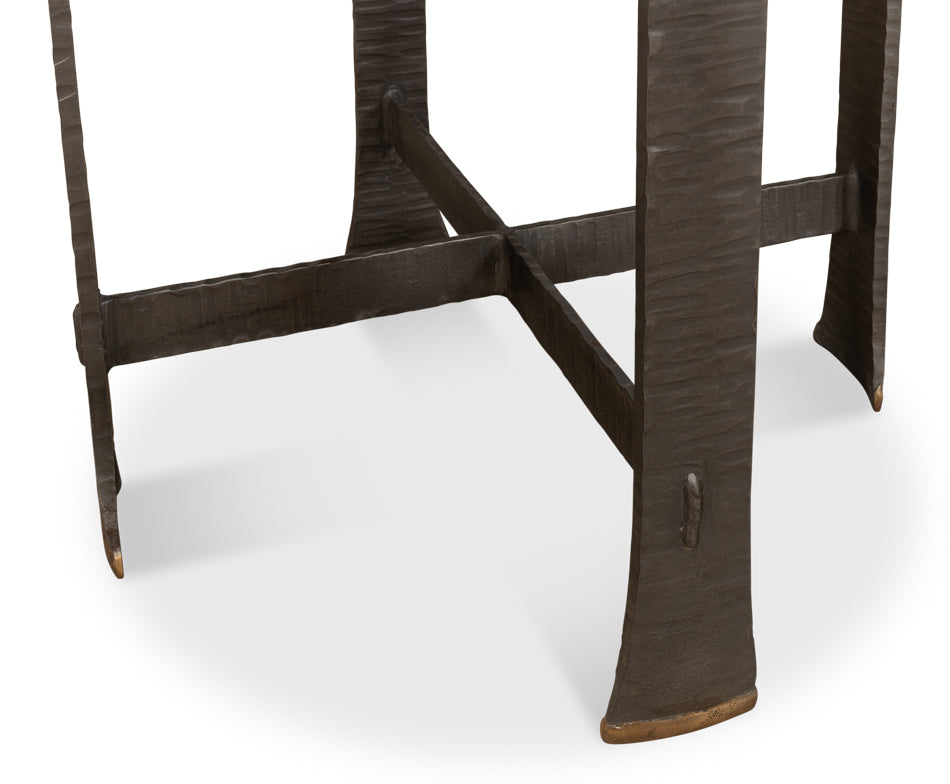 Forged Slats Side Table/Moleskin