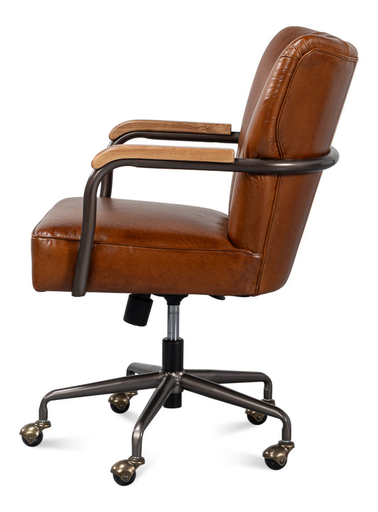 Parker Office Chair Vintage Havana Lthr