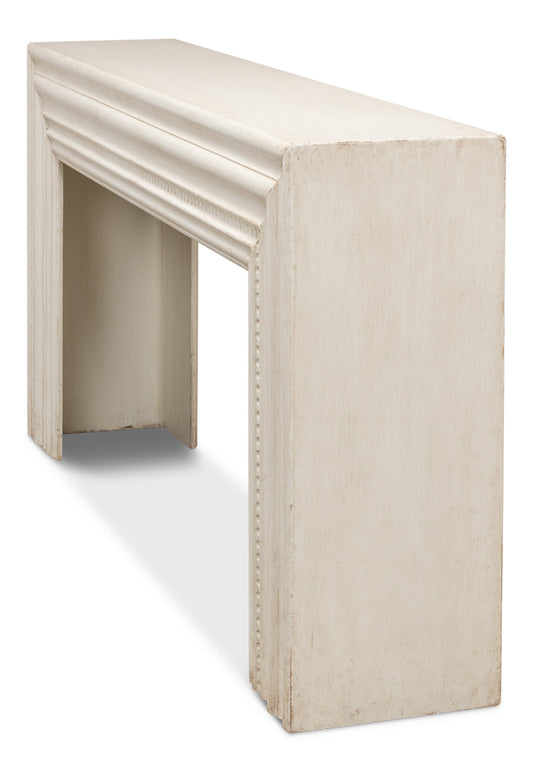 Mantel Console Antique White