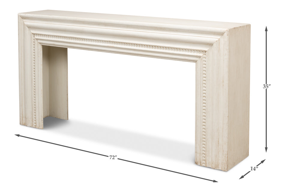Mantel Console Antique White