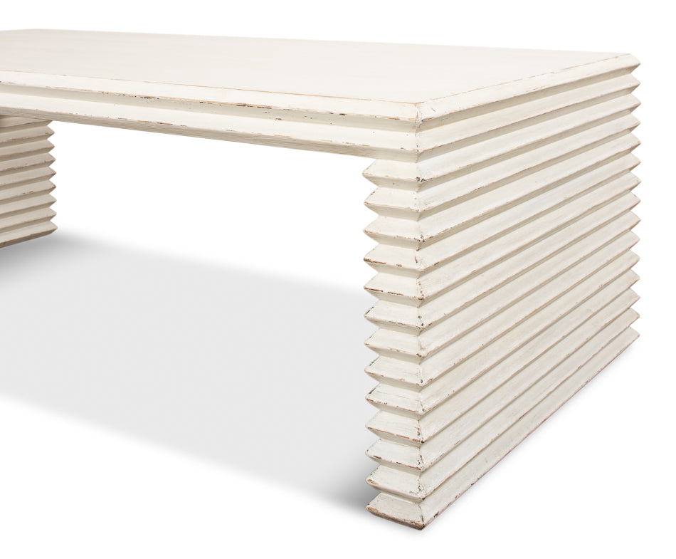 Stacked Cocktail Table Antique White