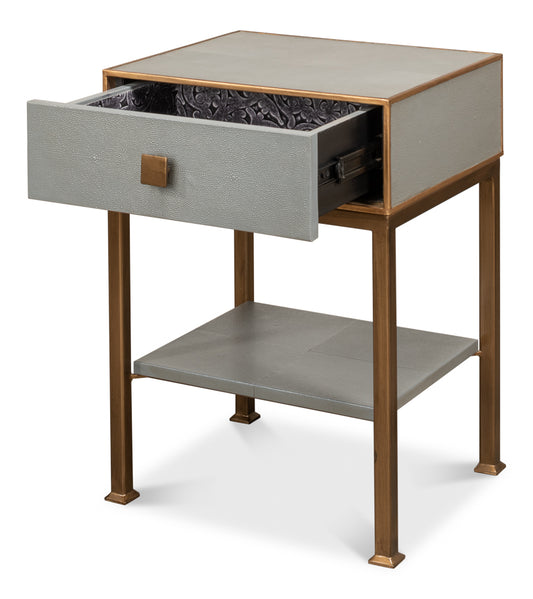 Gillian One Drawer Nightstand Storm Gry