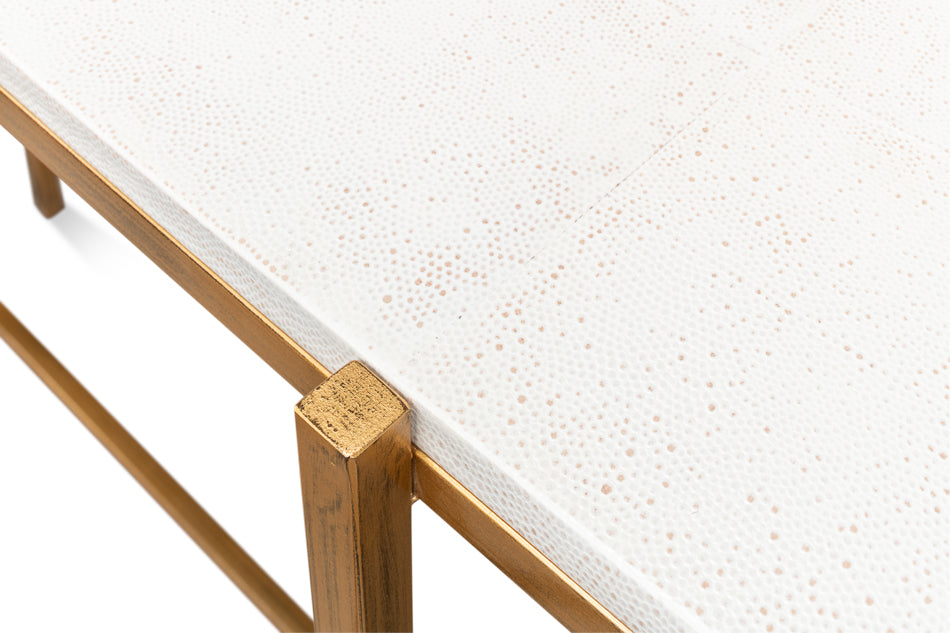 Shagreen Console Table Osprey White