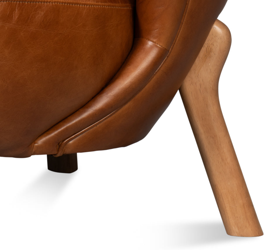 Diddy Leather Chair Havana Brown