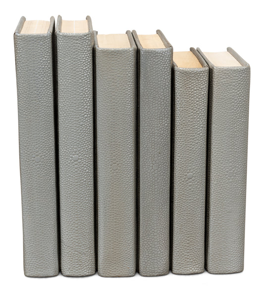 Shagreen Books Set Of 12 Storm Grey