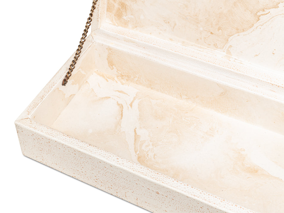 Gatsburg Shagreen Boxosprey White S/2