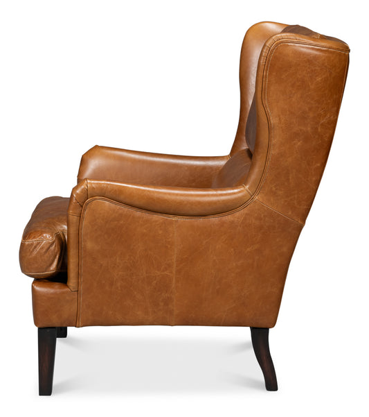 Elite Wing Lounge Chair Cuba Brown