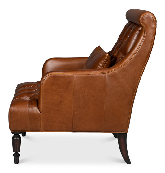 Benton Distilled Leather Chairbrown