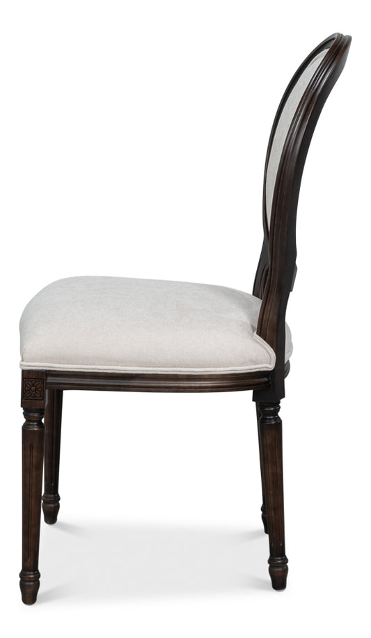 Hugo Oval Side Chairnerocream Velvet