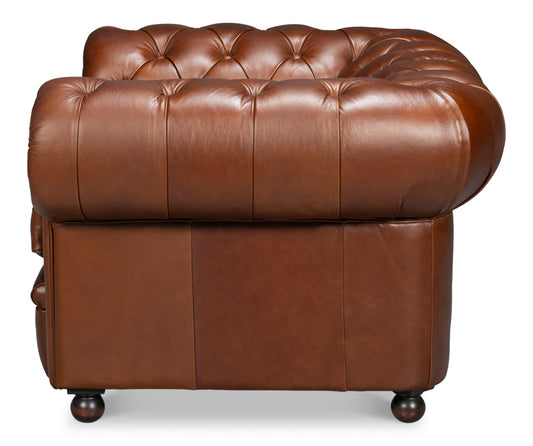 Savile Leather Chairdark Brown
