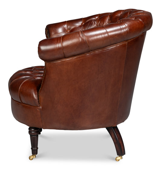 Bastian Armchair Newark Brown Leather