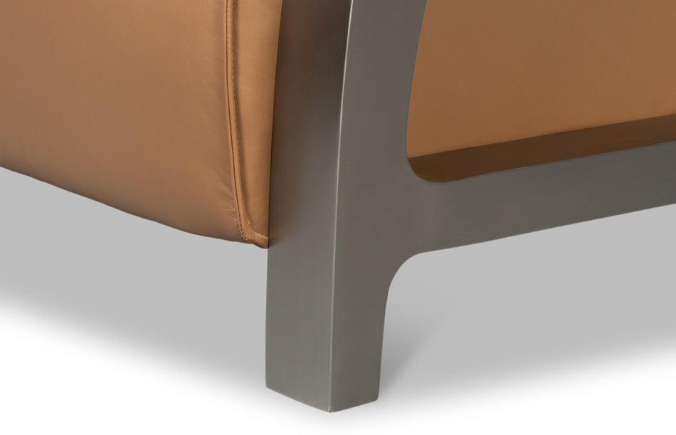 Carlisle Armchair Caramel Brown Leather