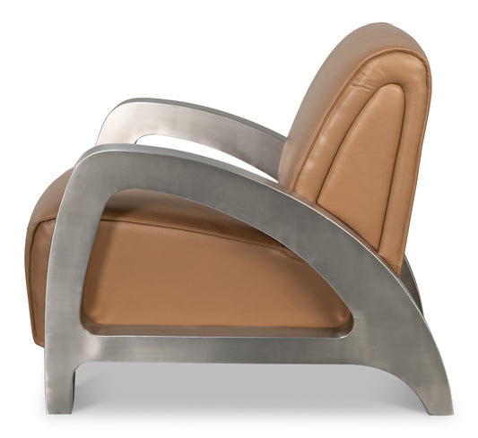 Carlisle Armchair Caramel Brown Leather