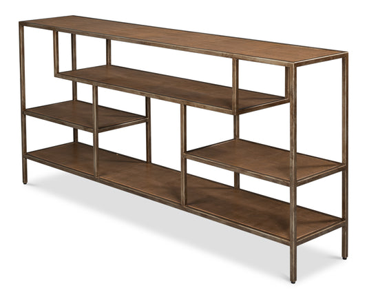 Cullum Shagreen Console Tawny Brown