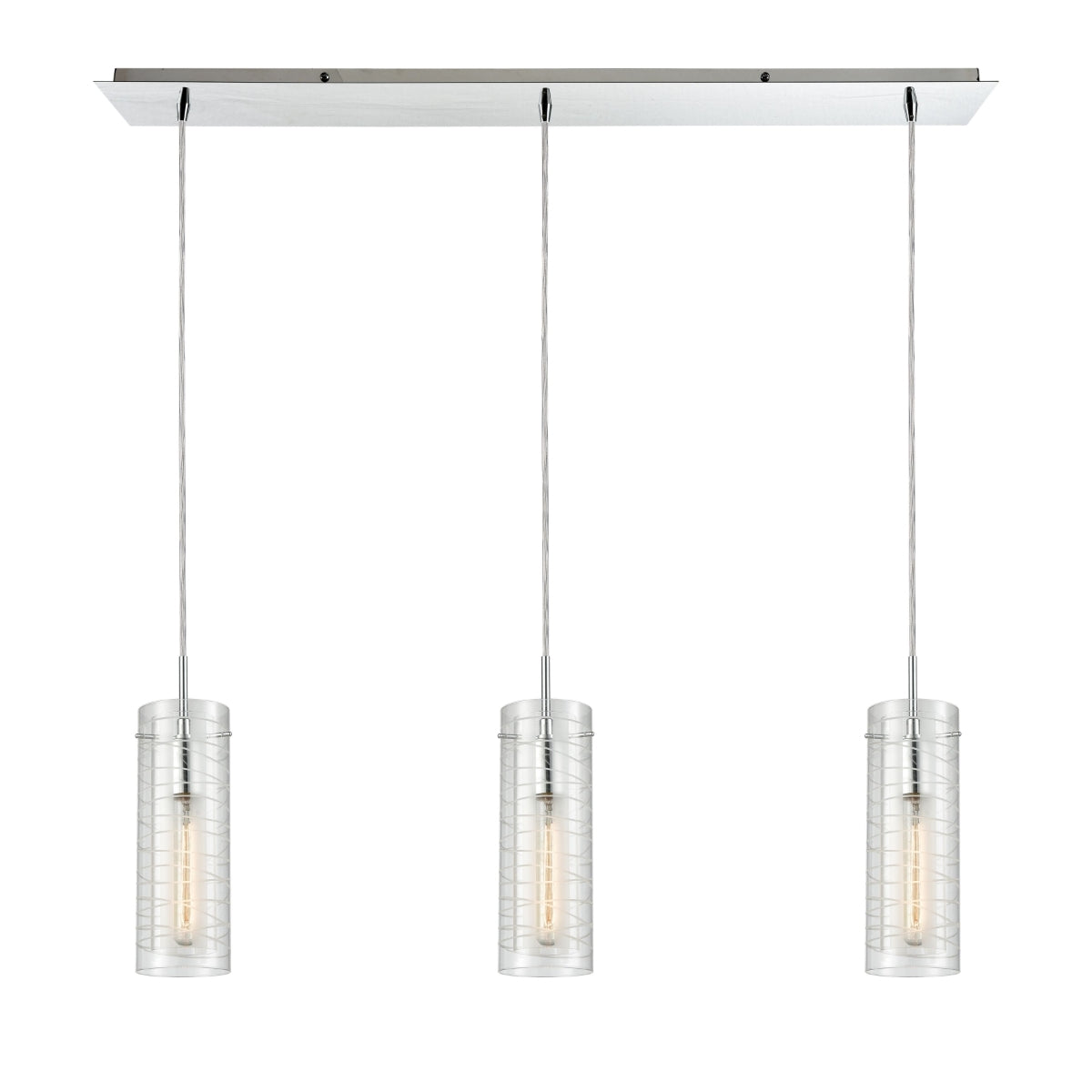 Swirl 3 Pendant Polished Chrome