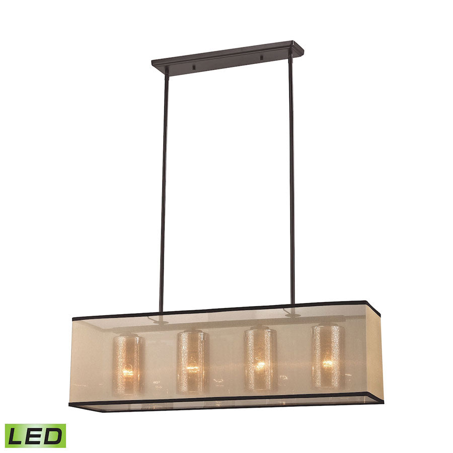 Diffusion 4 Light LED Chandelier in Oil Rubbed Bronze
