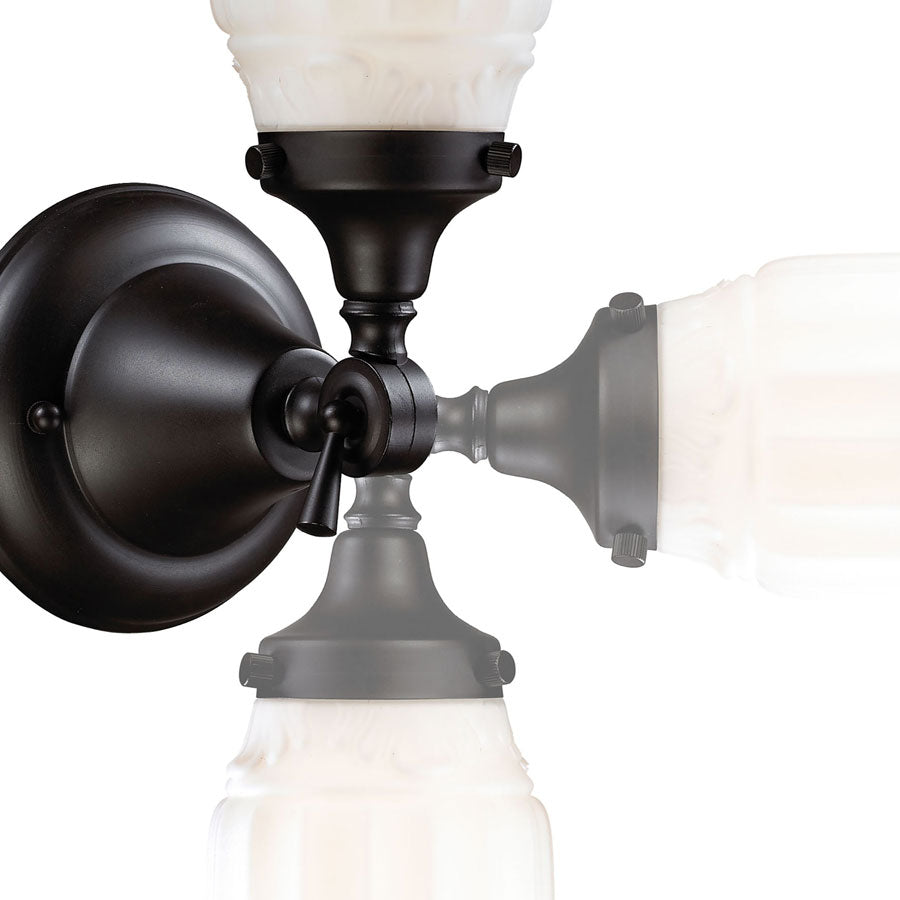 Quinton Parlor 1-Light Vanity in Oiled Bronze