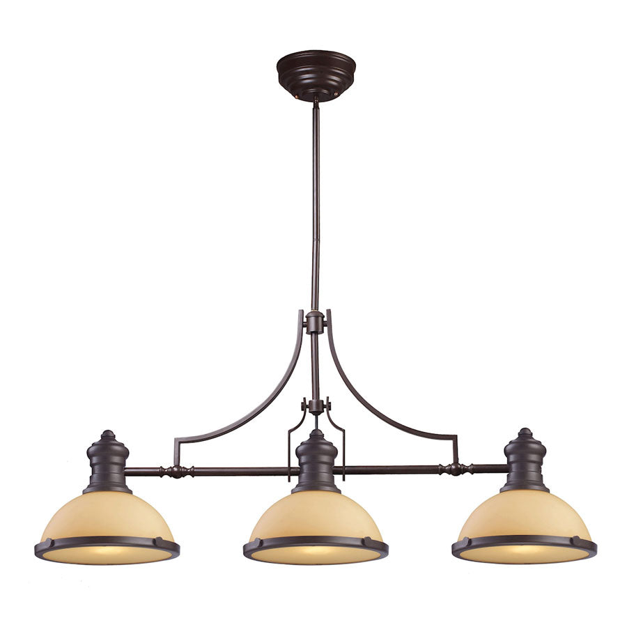 Chadwick 3-Light Billiard in Oiled Bronze
