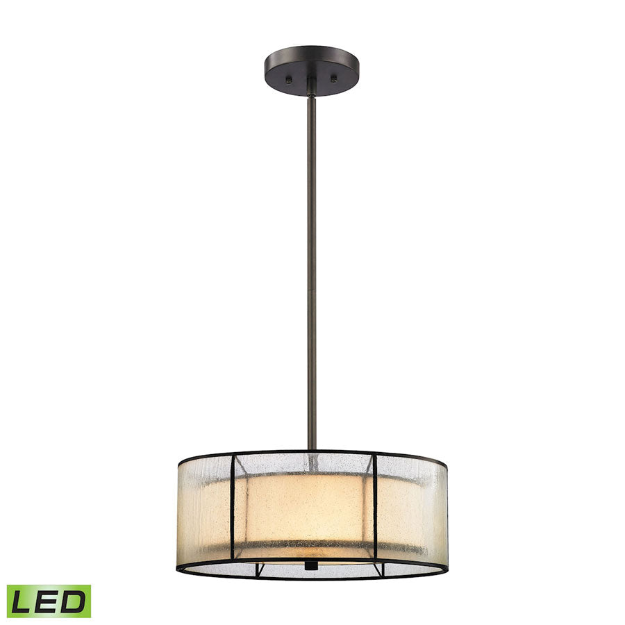 Mirage 3 Light LED Chandelier in Tiffany Bronze