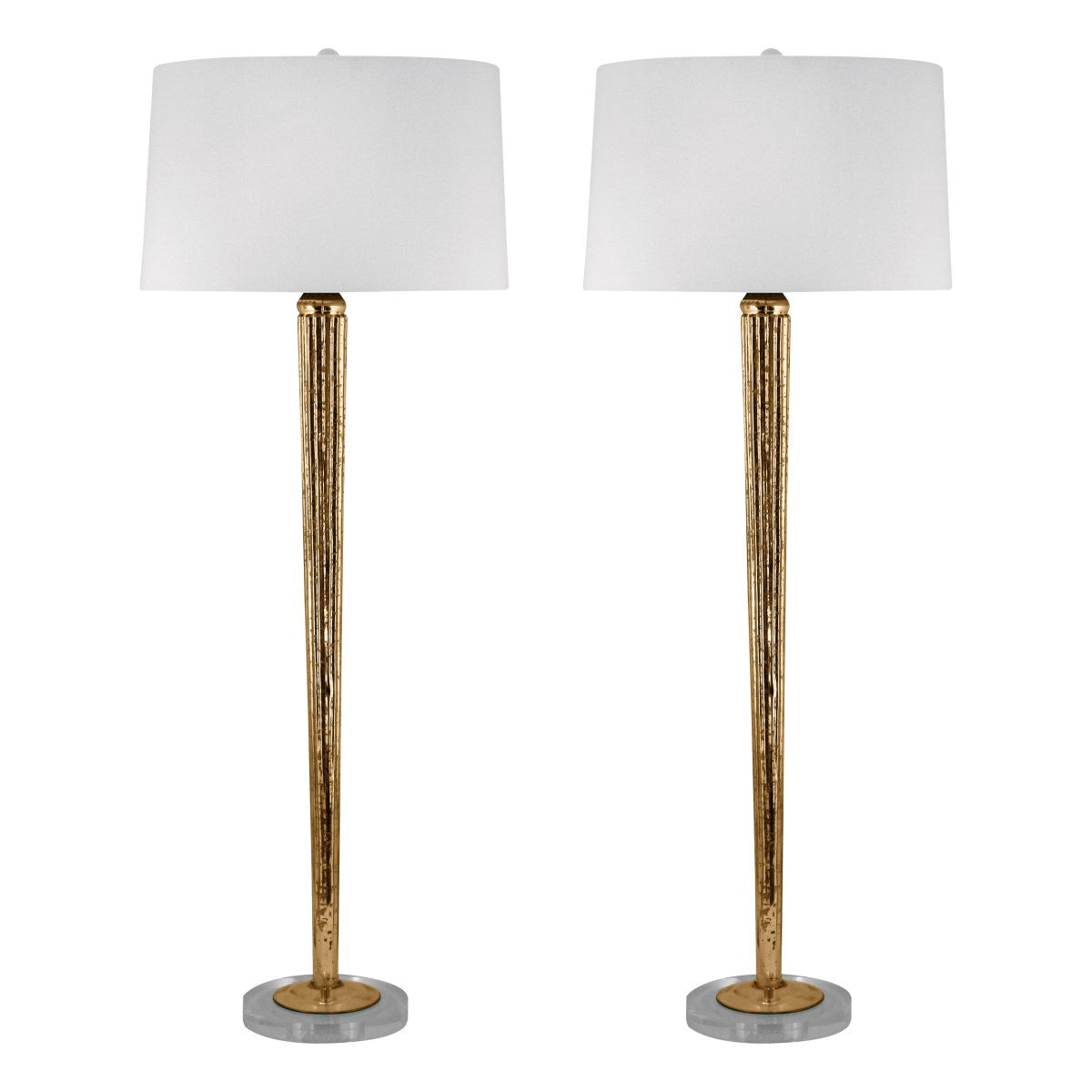 Mercury Glass 37" Candlestick Lamp In Gold